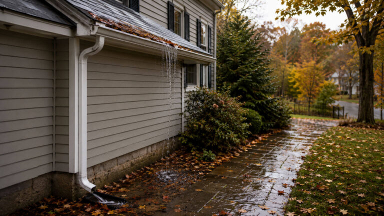 Can a Bad Downspout Make Water Show Up in the Wrong Place?
