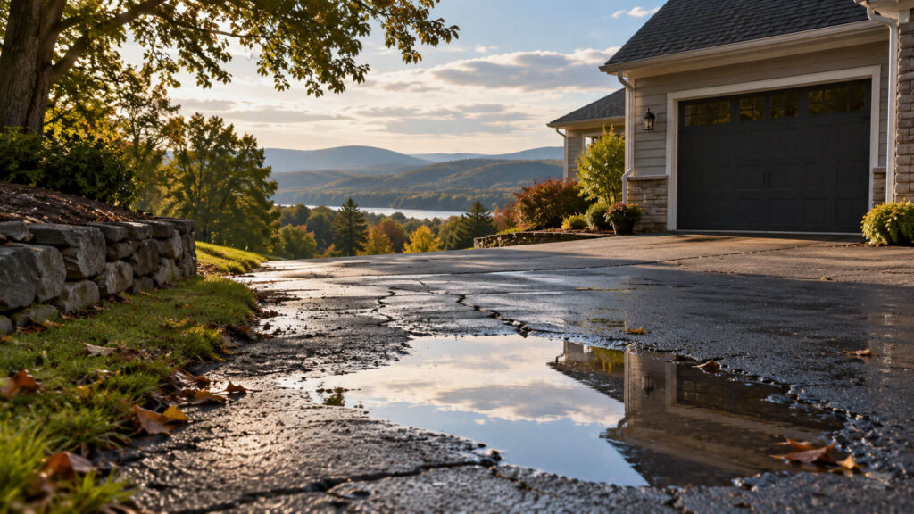 Why Some Hudson Valley Driveways Need Regrading, Not Just Filling Cracks