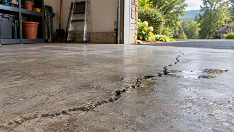 The Garage Floor Crack That Looks Small but Keeps Opening Up
