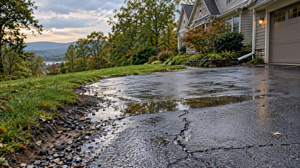 What Happens When a Driveway Crack Is Really a Drainage Problem