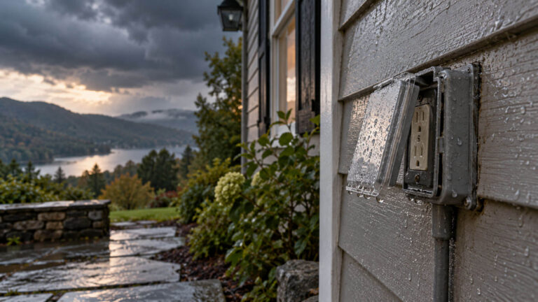 How a Loose Exterior Outlet Can Turn Into a Weekend Storm Problem